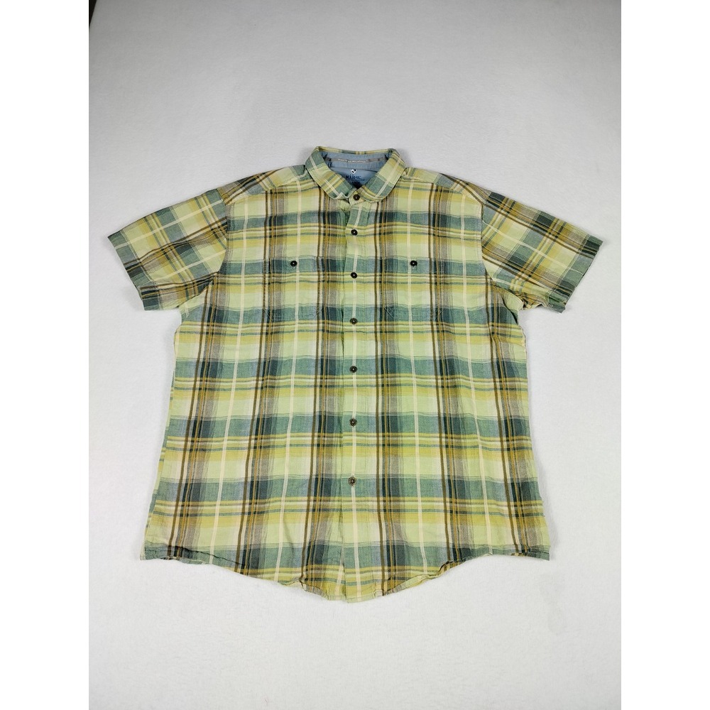 Kuhl‎ Shirt Men's XL Multicolored Linen Blend Corpcore Outdoors Hiking Fishing